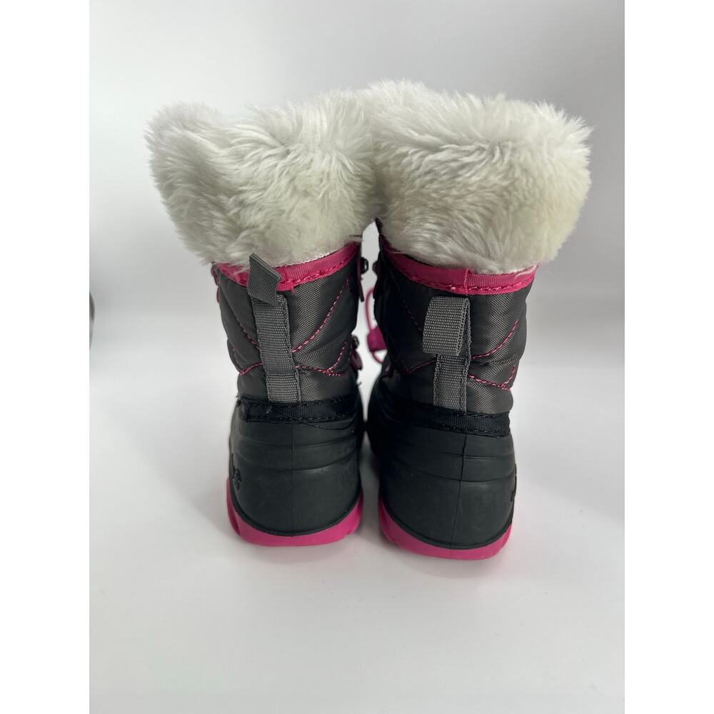 Kamik Pink Blossom Floral Fur Snow Toddler Girl Waterproof Lightweight Size 5C - Picture 3 of 5